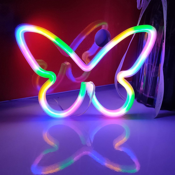 USB eller 3-AA batteridrevne neon LED-lys til borddekoration, pigers soveværelse, vægdekoration, børnefødselsdag, bryllupsfestartikler (farve)