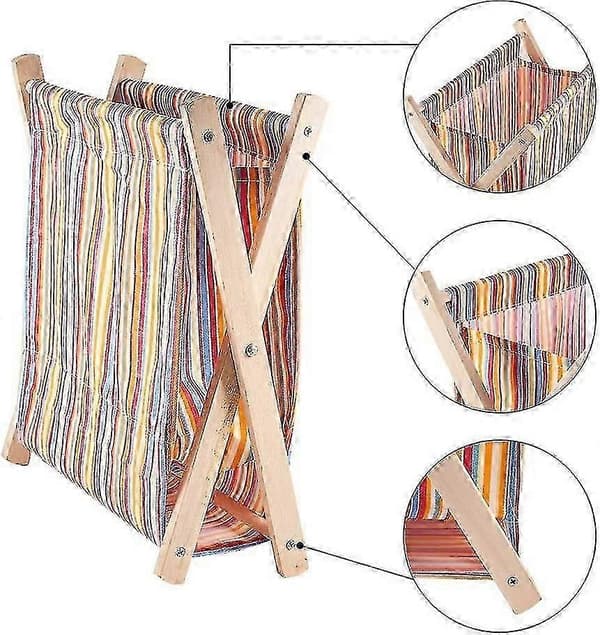 Træ foldbar garnkurv, organiseringspose uden sammenfiltring til strikning og hækling