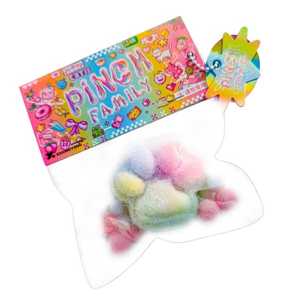 Taba Kattepote Squishy Legetøj, Kawaii Stressreducerende Klemmelegetøj til Dyreelskere Farverig