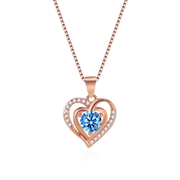 Sydänriipukset 14K kullatut 5A Cubic Zirconia -riipuskaulakorut naisille