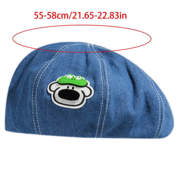 Stjerne Beret med Metal Charm Malerhat Britisk Cabbie Hat til Efterår Vinter Modehat til Daglig Brug Cabbie Hat D mørkeblå D mark dark blue