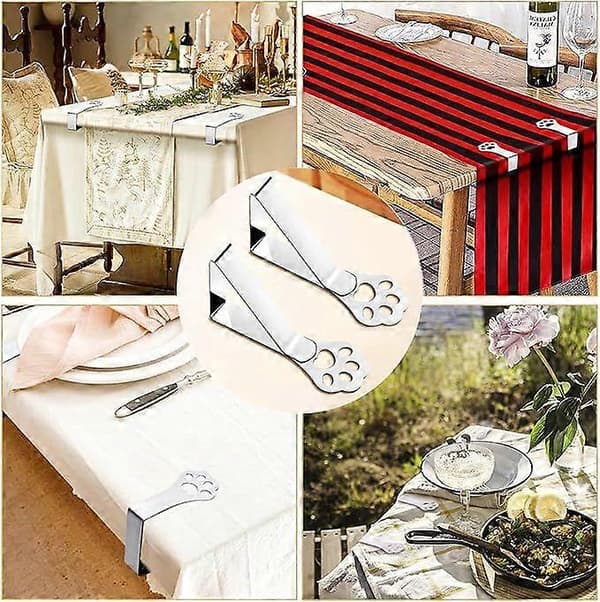 Dugklemmer, rustfrit stål, 10-pak, udendørs dugklemmer, dugvægte til tykke borde, restaurant, havebord & picnic, [TT] 3pcs