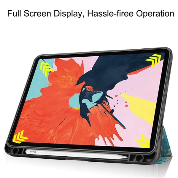 Apple iPad Air (2020) (2022) Slim fit tri-fold cover - Tree with Flowers multifärg multicolor