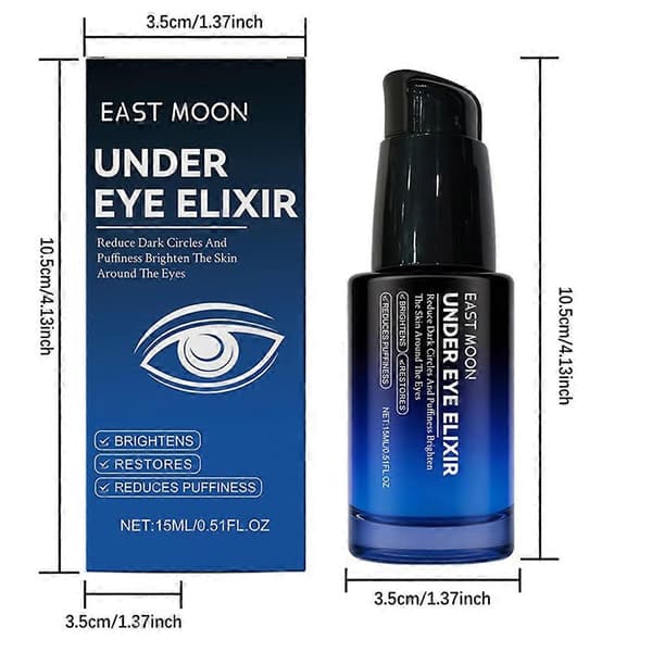 Men's Eye Gel 15ml - Hydrating Nourishing Elixir for Dark Circles and Puffiness - Energizing Toning Formula (3 pcs)