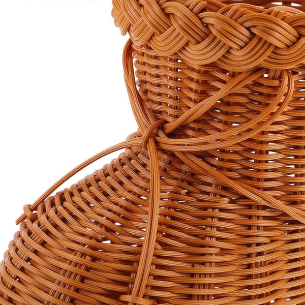 Imitation Rattan Flätad Brödkorg Stövelformad Förvaringskorg Snackskorg Bröd Flätad Korg