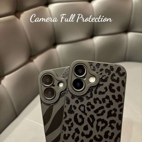 iPhone 16 Pro Max Skal 6,9 tum 2024, Estetisk Hjärtan Print iPhone 16 Pro Max Skal för Kvinnor Flickor Män, Silikon Skyddande Telefonfodral för iPhone Leopard Print iPhone 16 Plus