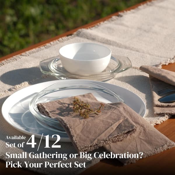Minimalist Cotton Linen Placemat Set (4 Pieces), Waterproof, Durable, and Modernly Designed.