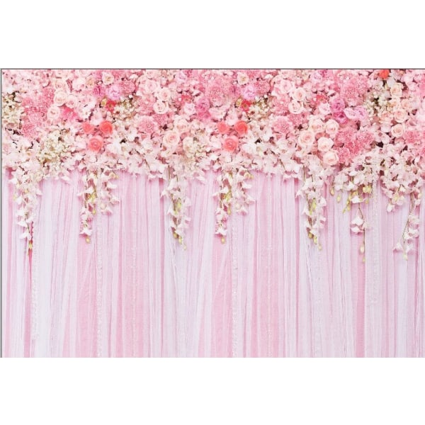 220x150cmLight Pink Backdrop Curtains For Parties Photography Background Baby shower Flower Wall Backdrop Wedding Birthday Party Wall 3d D-9354