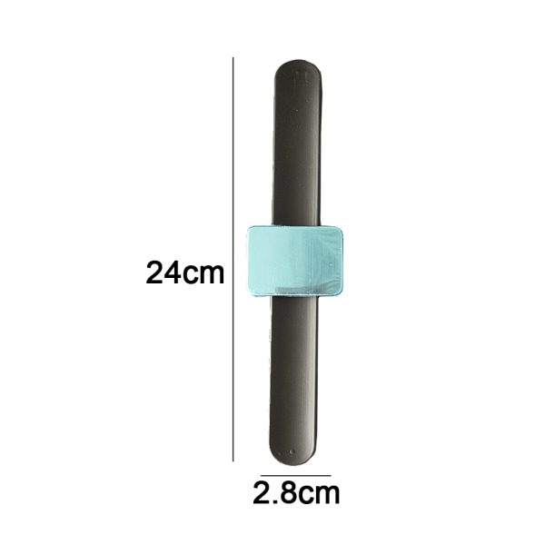 Magnetisk silikonearmbånd til at holde metalhårnåle og clips inden for rækkevidde. Sort