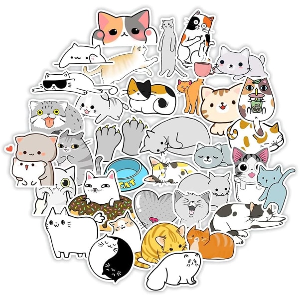 50Pcs Cute Cats DIY Mini Paper Stickers DIY Diary Album Scrapbooking Decoration Laptop Phone Kawaii Sticker for Kids Toy