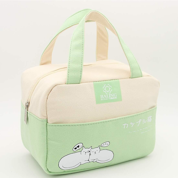 Kylväska Lunch Sack Bags - Funktionell rem dragkedja bekväm ficka trendigt tryck Lunchbox behållare för vuxna kvinnor kontorsarbete