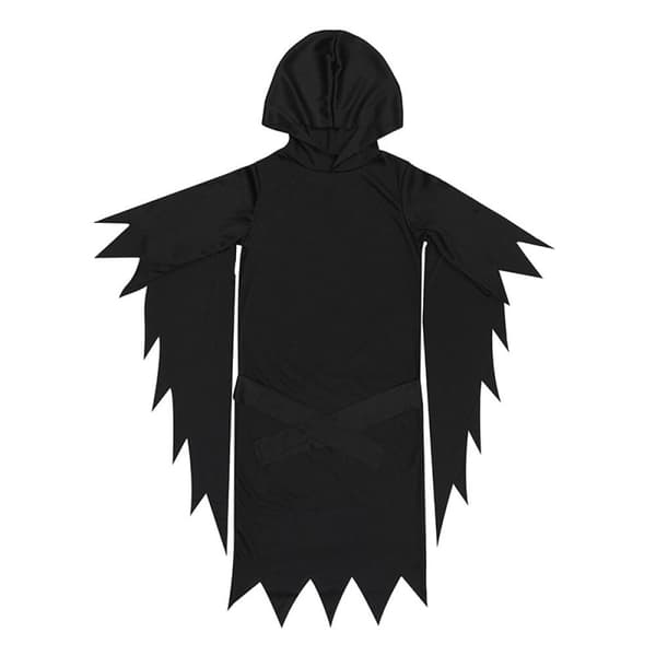 Barn Halloween Scream Cosplay Kostyme Spøkelsesdrakt med Maske Barn
