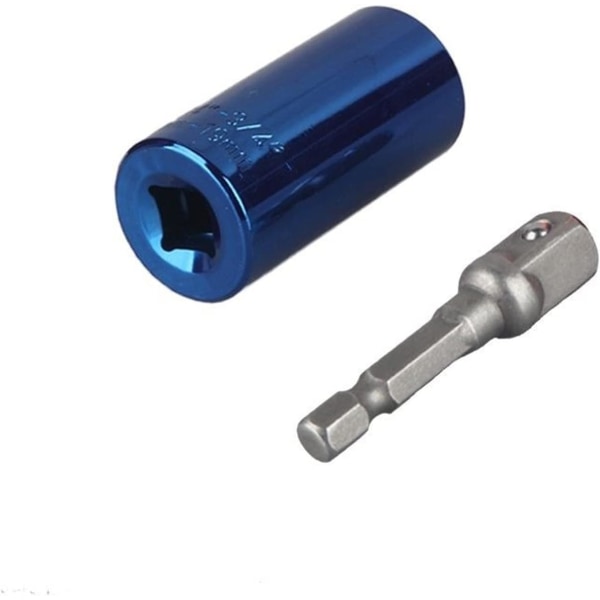 7-19mm Universal Nøkkelhode Sett Socket Sleeve Ratchet Bushing Skiftenøkkel Magiske Håndverktøy W/Adapter /Blå