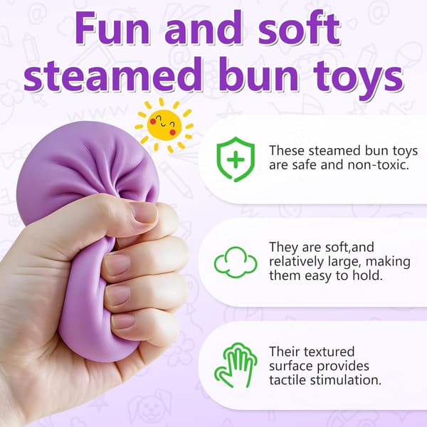 Legetøjsdumpling Squishy Mystery Dumpling Klemme Stressbold Stresslindrende Dumpling Squishy Legetøj Med Dampkogerboks Dumplings Squishys til Børn Fra