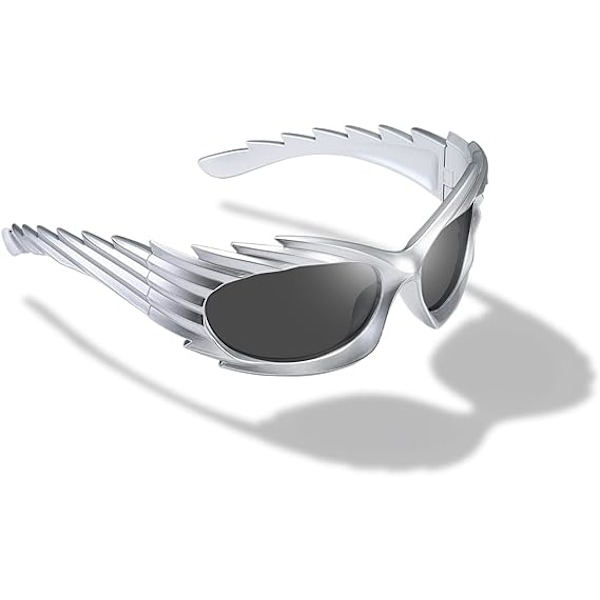 Wrap Around Solbriller for Kvinner og Menn - Swift Oval Trendy Futuristiske Sportssolbriller Y2K Solbriller K1422