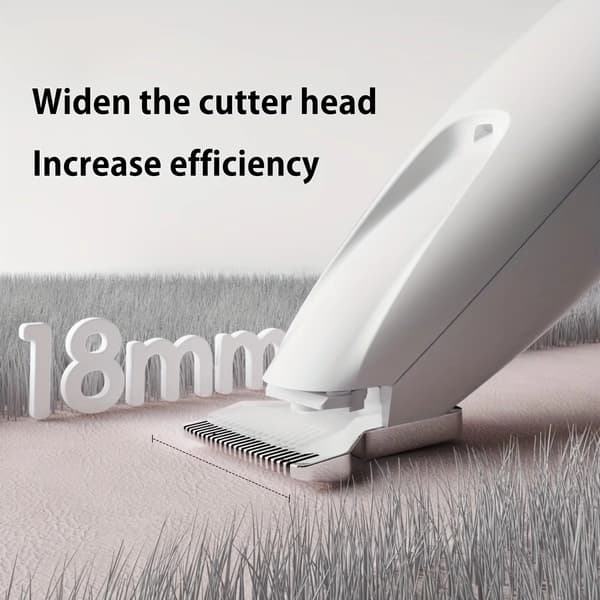 This silent pet hair trimmer features USB charging, an LED light, and multifunctional clippers suitable for paws, eyes, ears, and face.