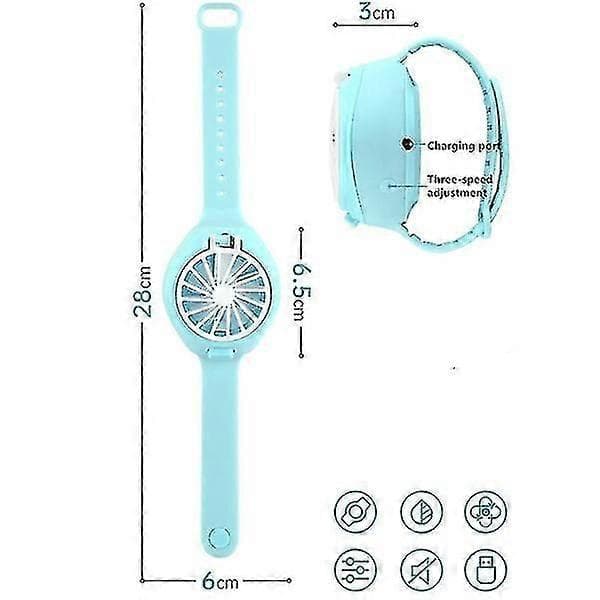 Håndholdt Mini USB Lille Ventilator-pink Blue