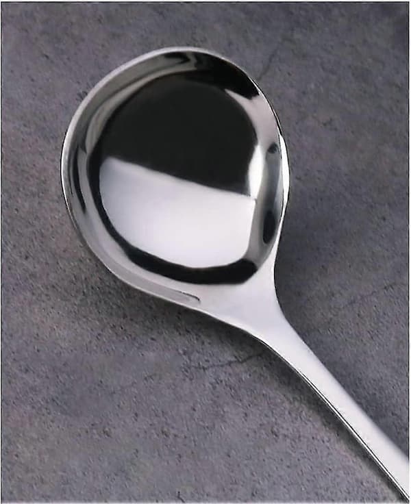 Liten suppeøse i rustfritt stål, dyp skje, serveringsøse for saus, sausøse, suppeøse for servering
