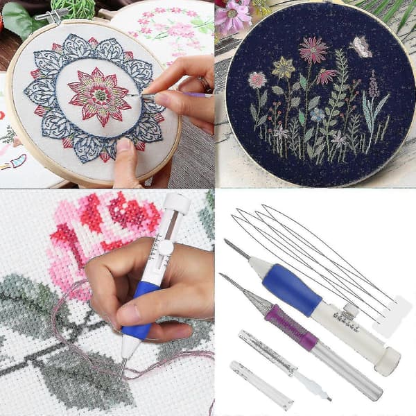 Punch Needle Broderisæt, broderipen Punch Needle Kit Håndværksværktøj
