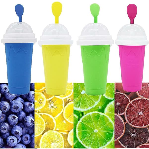 Maker Ice Cup Resa Bärbar Dubbellager Silikonkopp Nypkopp Sommarkylare Smoothie