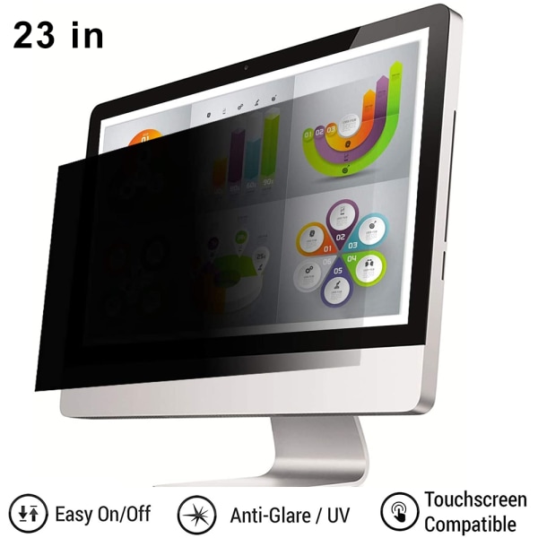Datorsekretessfilter Anti-Glare, Anti-Scratch, Blockerar 96% UV 16:9 Bildförhållande-23 tum