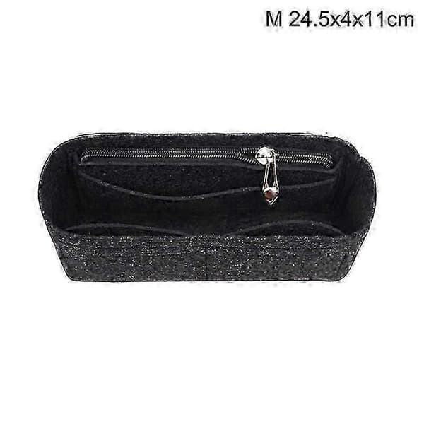 Xhw Multi-pocket Damväska i filt, svart