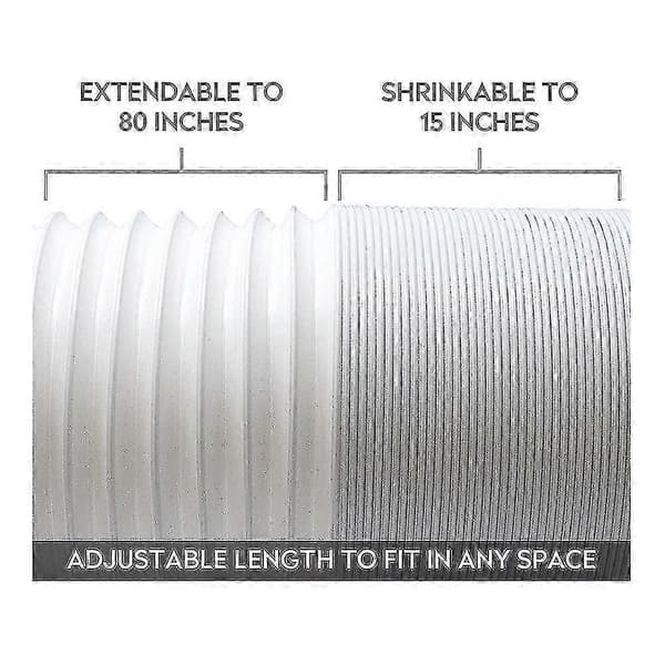 Flexibel 130 mm frånluftsslang för luftkonditionering och ventilation Vit