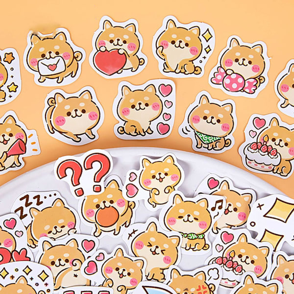 45 kpl söpö lemmikki Shiba Inu koira laatikoitu DIY koriste teippi paperi koirat tarrat kannettavalle tietokoneelle suunnittelijoille leikekirja kupit päiväkirja muistikirjat albumi puhelimen kotelo