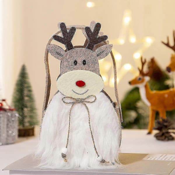 Julgodispåsar 2 st) Presentpåsar, 2 designer Jultomte, Älg Presentpåsar Julfest