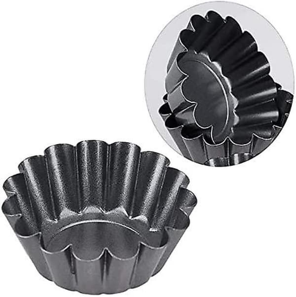 Set of 8 non-stick molds for muffins, cakes, pizzas, tarts, cupcakes, eggs
