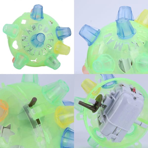 Hyppivä LED-diskotanssipallo, vilkkuva valoisa musiikkipomppulelu Multicolor