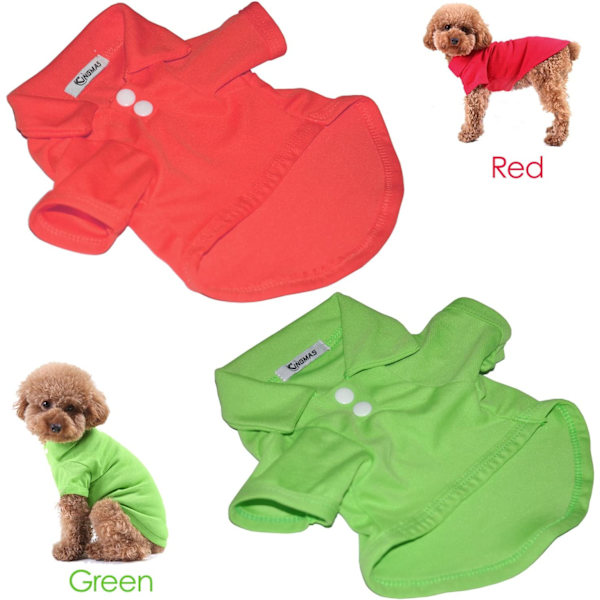 4-pack hundtröjor husdjur valp T-shirt kläder outfit kläder rockar toppar för små medelstora stora hundar katter-M