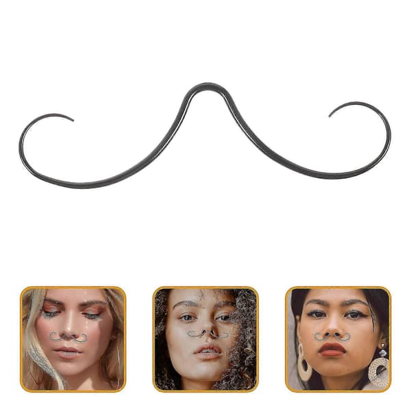 Bart Septumring Bart Nesering Metall Nesesmykker Nese Piercing Smykker