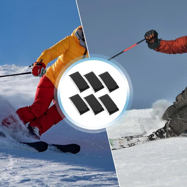 Snowboardbælte Nylon Fastgørelsesremme til Skibræt 6 Stk Udendørs Sort