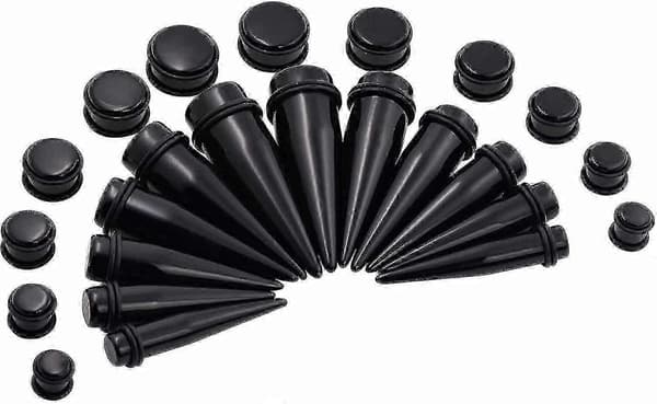 Akryl öronpiercing stretchkit 24PC 00g-20mm Taper Plug Tunnels Set