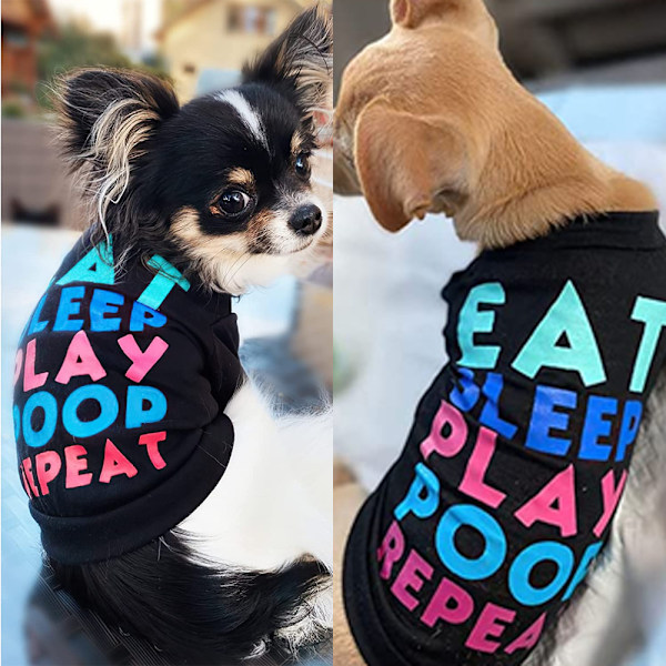 Liten hund pojke söt sommar valp tröja husdjur T-shirts kläder hundhane Apparem