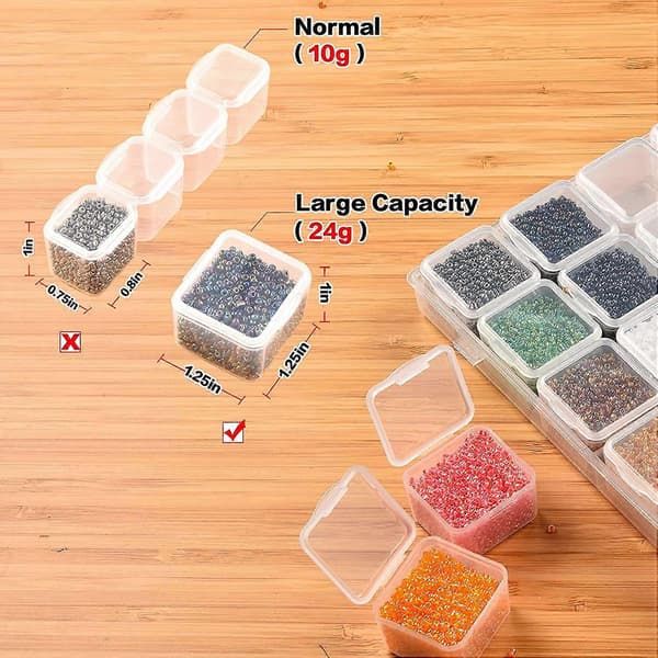30 Gitre Stor Diamantmaleri Opbevaring, Værktøjsbeholdere Plast Perle Organizer Diamantbroderi Tilbehør, Kun Boks