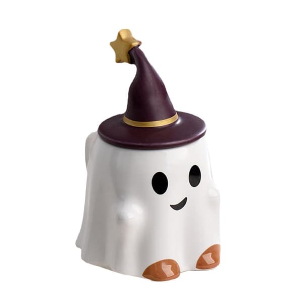 Halloween-Ande Mugg Tecknad Keramisk Kopp Spöke Kopp GX