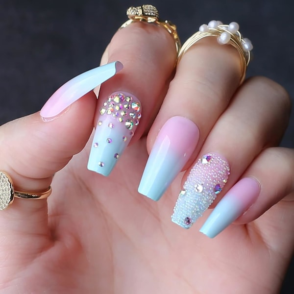 1 stk. falske negle manicure (11-ballet sort mat [lim])Skønhed og sundhed