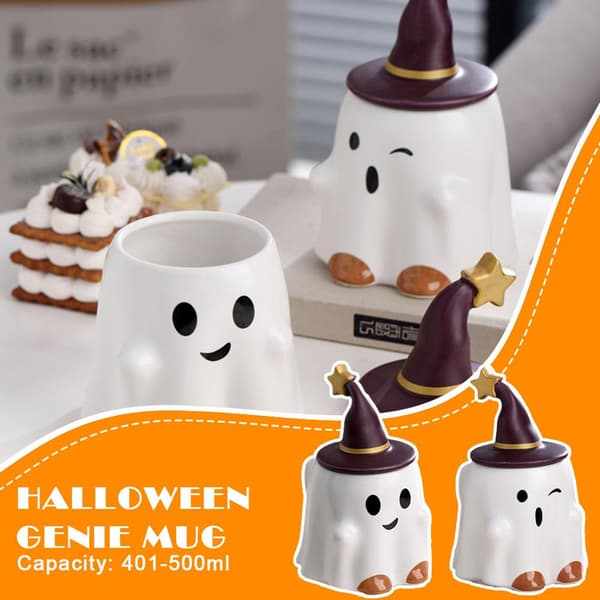 Halloween-Ande Mugg Tecknad Keramisk Kopp Spöke Kopp GX