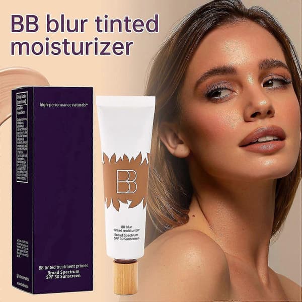 BB Blur Tonad Fuktighetskräm SPF30, BB Cream Tonad Fuktighetskräm med Brett Spektrum SPF, BB Tonad Bil 2pcs