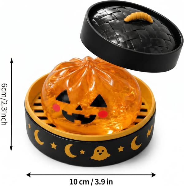 Halloween Spooky Ghost Dumpling, Dumplings Squish med dampkoger Stressbolde Stresslindrende Fidget Sensorisk til helligdage og fødselsdagsgaver
