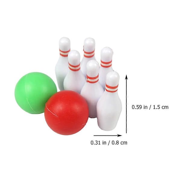 Mini Bowlingkugler Model Bowlingkugler til Børn 2 Sæt Plastik