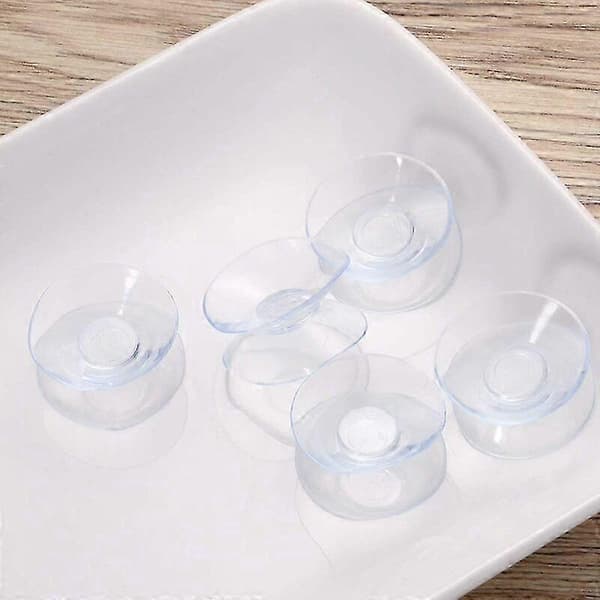 Förpackning med 100 enkelsidiga dubbla sugkoppar - Sugproppar för glas, plast - 30 mm bredd