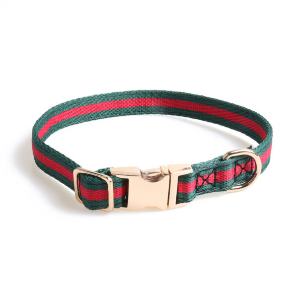 Premium Dog Collar, Luxury Style Soft Comfort Dog Collar, Durable Adjustable Dog Collarred And Green All Metal