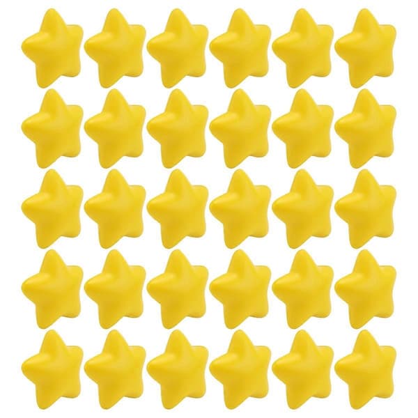 30 stk. Stressbolde Stjerne Bulk Stressaflastende Bolde Mini Skum Stressbold-Perfekt