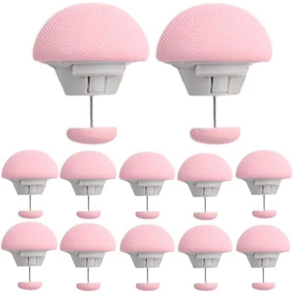12 st spongi-täcke klämmor halkfria täcke hållare klämmor täcke hållare fixator för filt lakan gardiner strumpor madrassöverdrag Pink