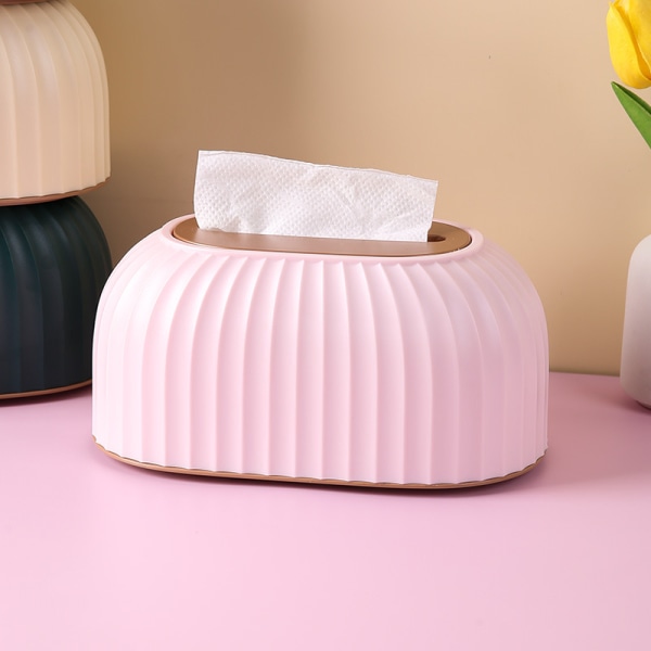 Rektangulær servietbeholder med fjederstøtte, moderne dekorativ toiletrullepapirdispenser-organisatorholder til hjem, kontor, bil C