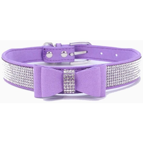 1PACK av strass hundhalsband, sött bländande hund strass halsband, kristall diamant husdjur hund katt halsband, husdjurshalsband med strass, lila (L-kod)