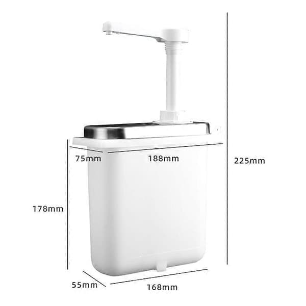 1L Sauce Dispenser Pumpe Rustfrit Stål Krydderipumpestation Krydderipumpedispenser Håndpresse